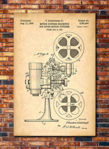 Film Projector Patent Print Art Gifts for Documentary Filmmakers