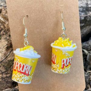 Popcorn Bucket Earrings - Mother's Day Movie Lover Gifts