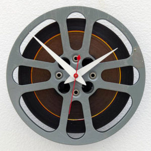 Recycled Film Reel Wall Clock - Gifts for Documentary Filmmakers