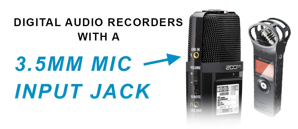 Digital audio recorders with xlr inputs